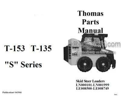 thomas 153 skid steer manual|thomas skid steer for sale.